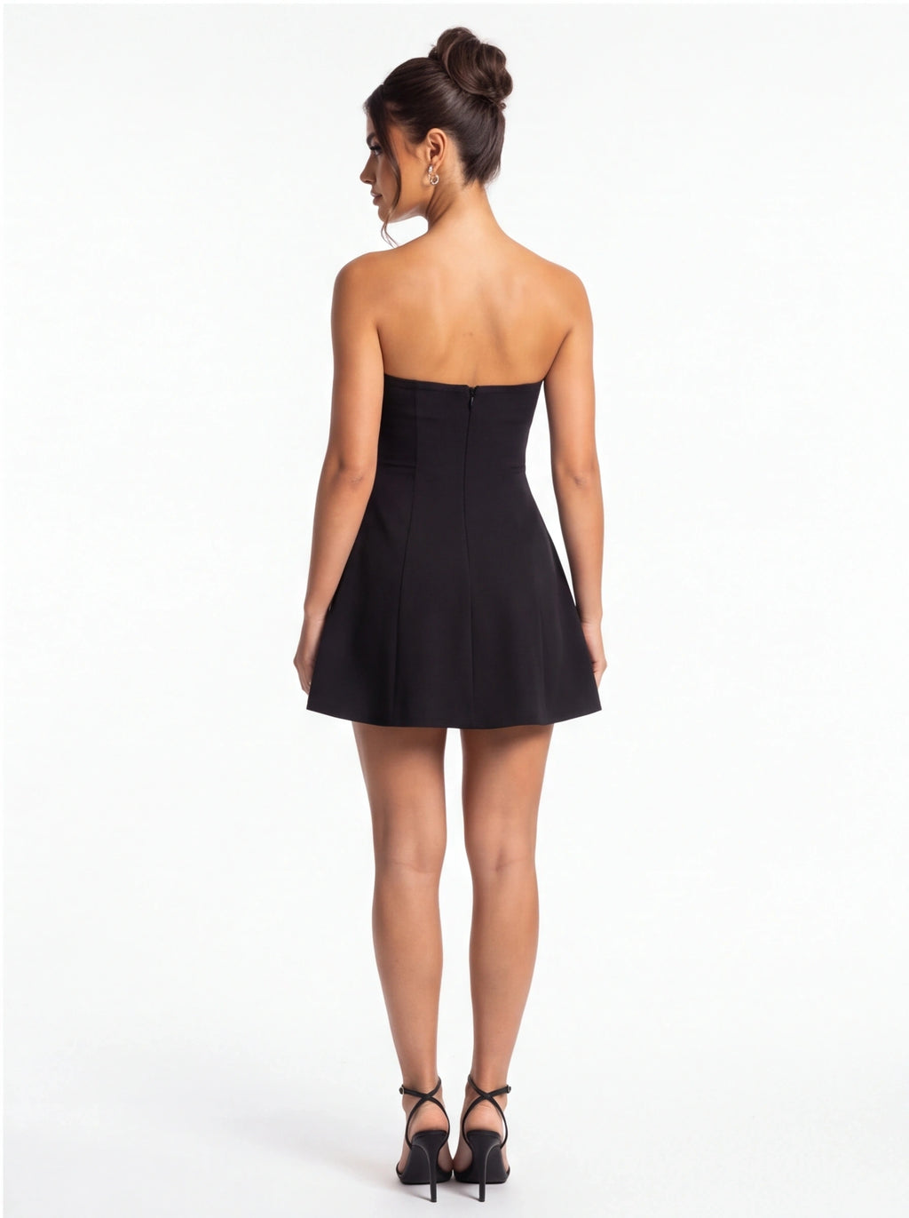 Robe de Soirée Bustier Taille Haute Élégante Femme