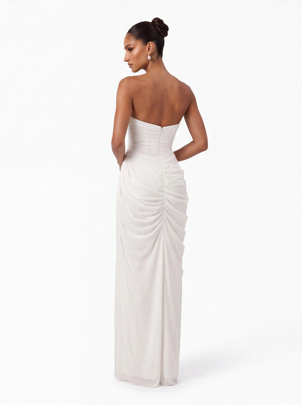 Robe de Soirée Longue Épaule Dénudée Dos Nu Élégante