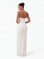 Robe de Soirée Longue Épaule Dénudée Dos Nu Élégante