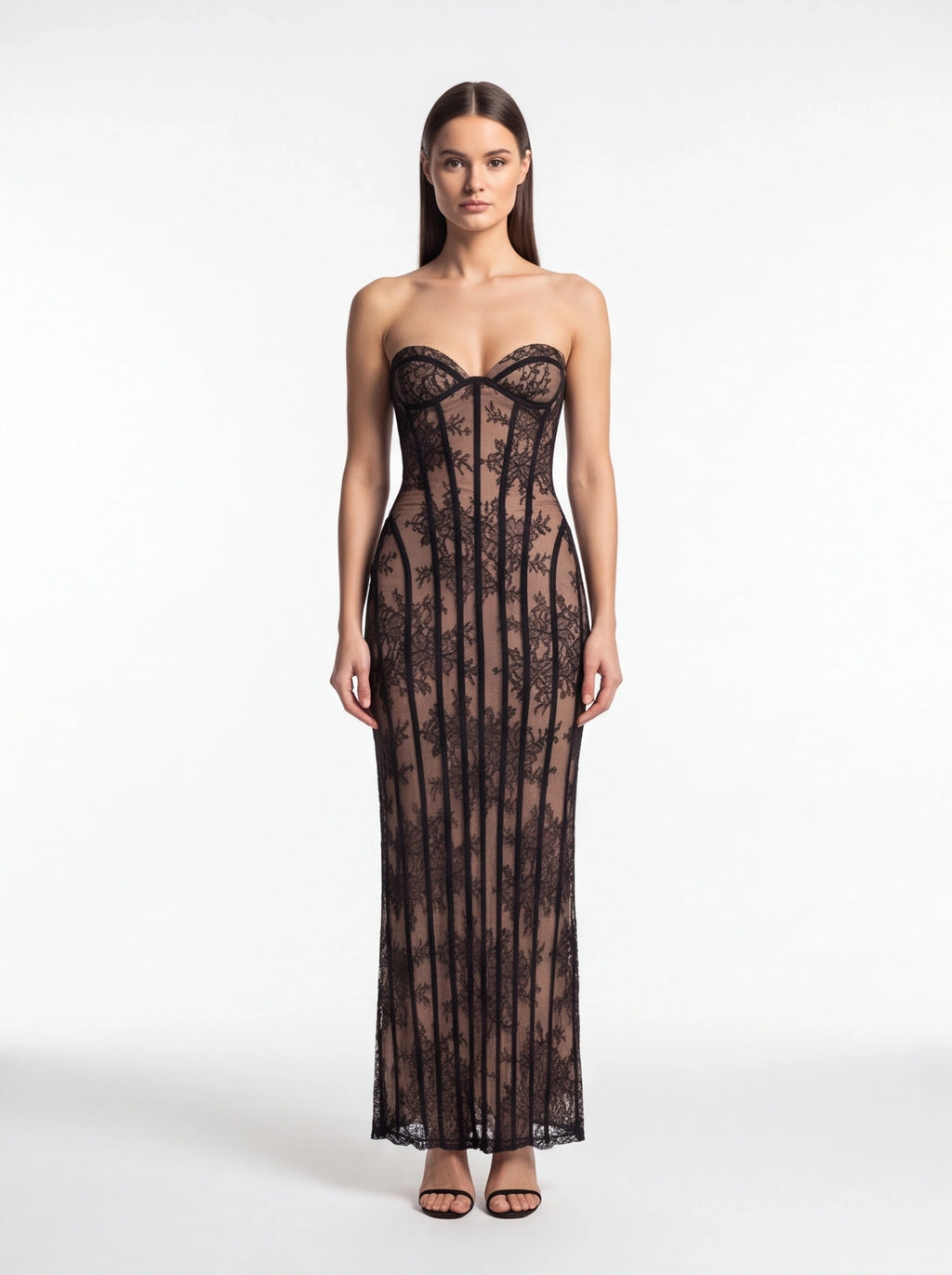 Robe de Soirée Dentelle Bodycon Élégante Femme