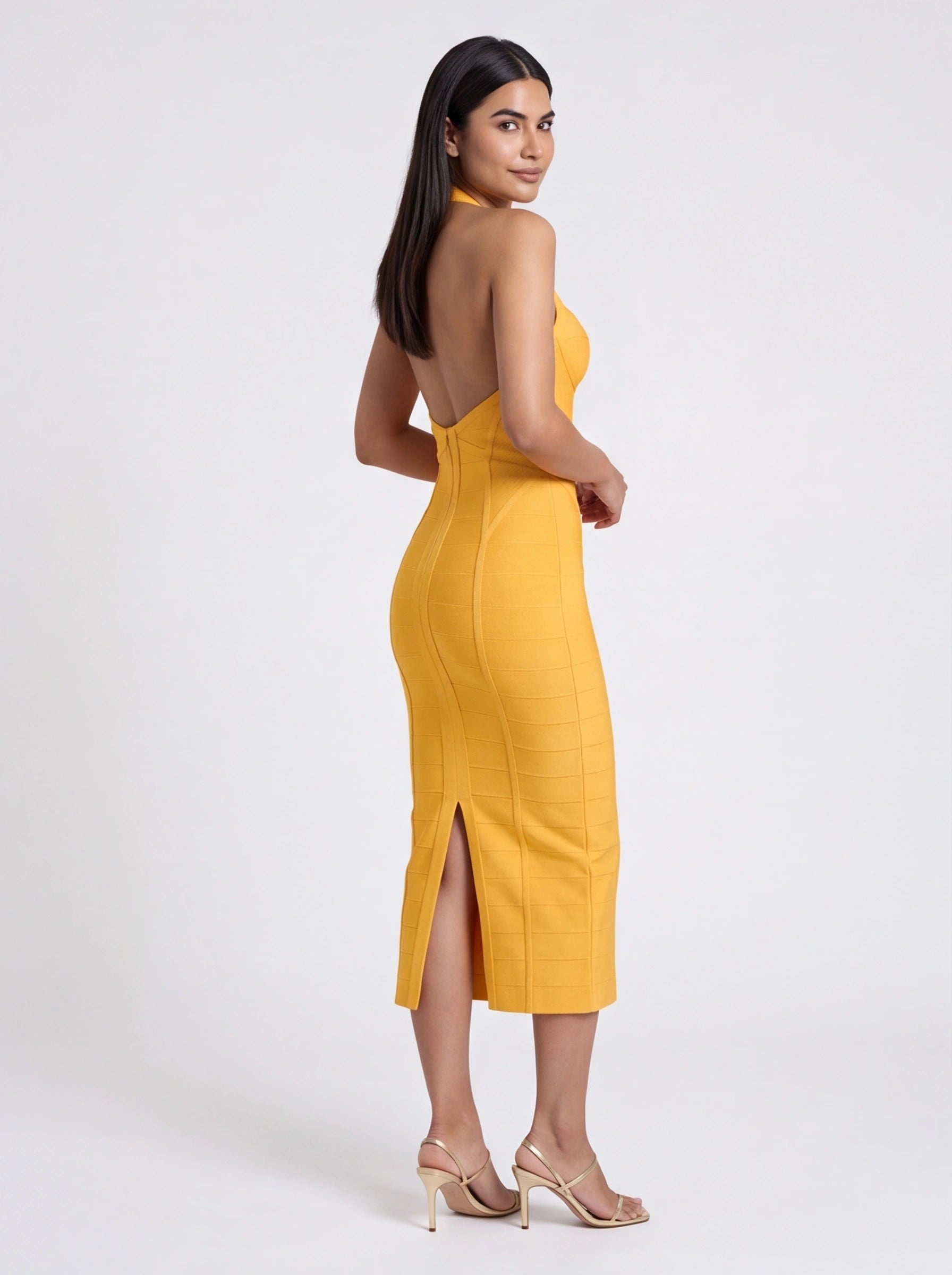 Robe de Soirée Longue Dos Nu Glamour Élégante