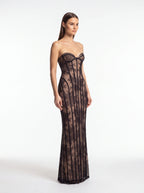 Robe de Soirée Dentelle Bodycon Élégante Femme