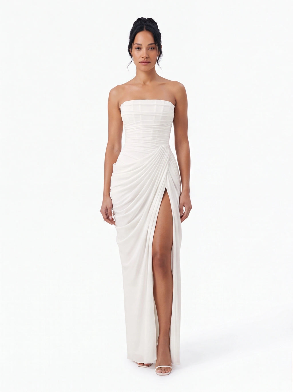 Robe de Soirée Longue Épaule Dénudée Dos Nu Élégante