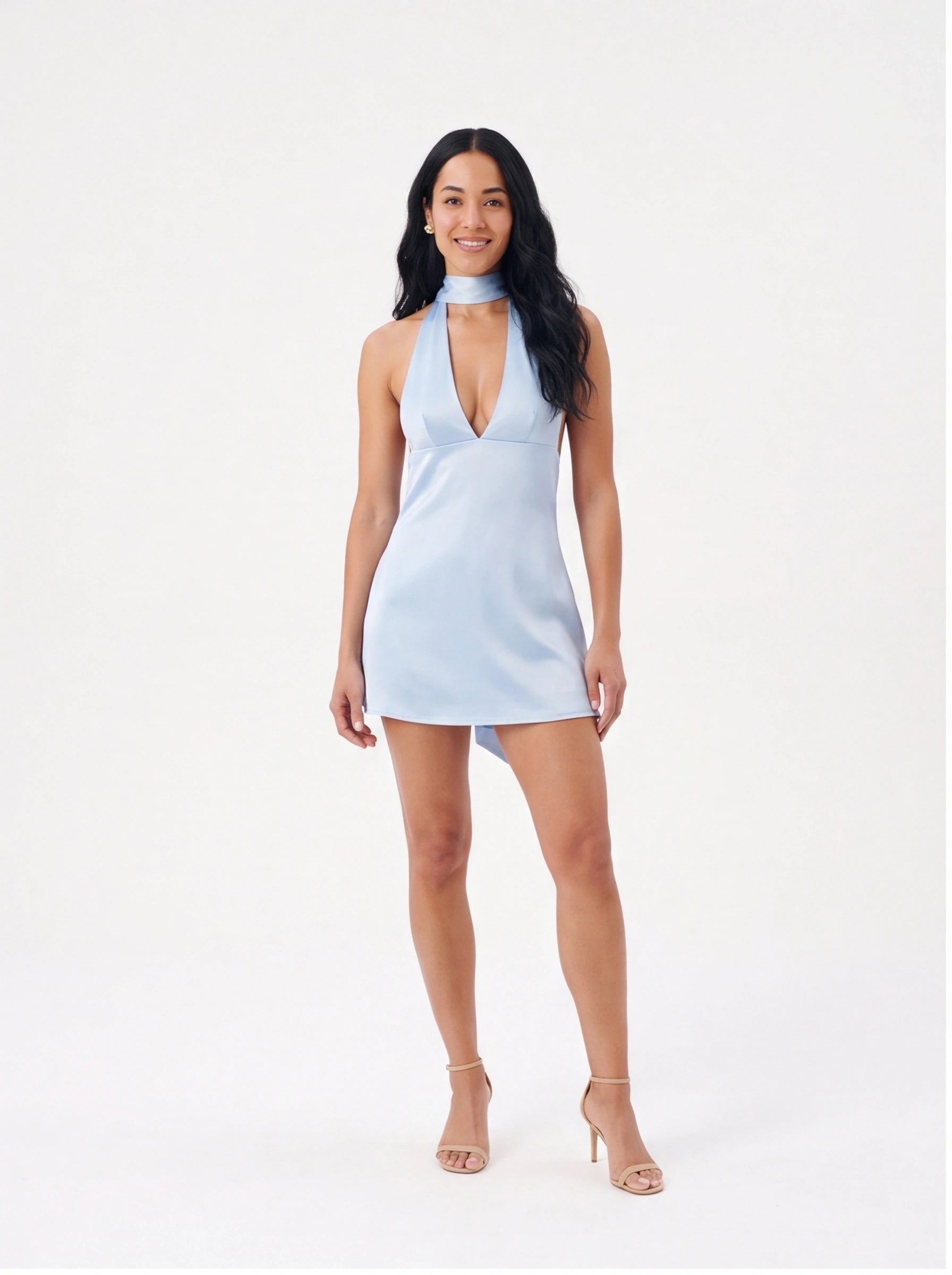 Mini Robe de Soirée Col V Dos Nu Chic