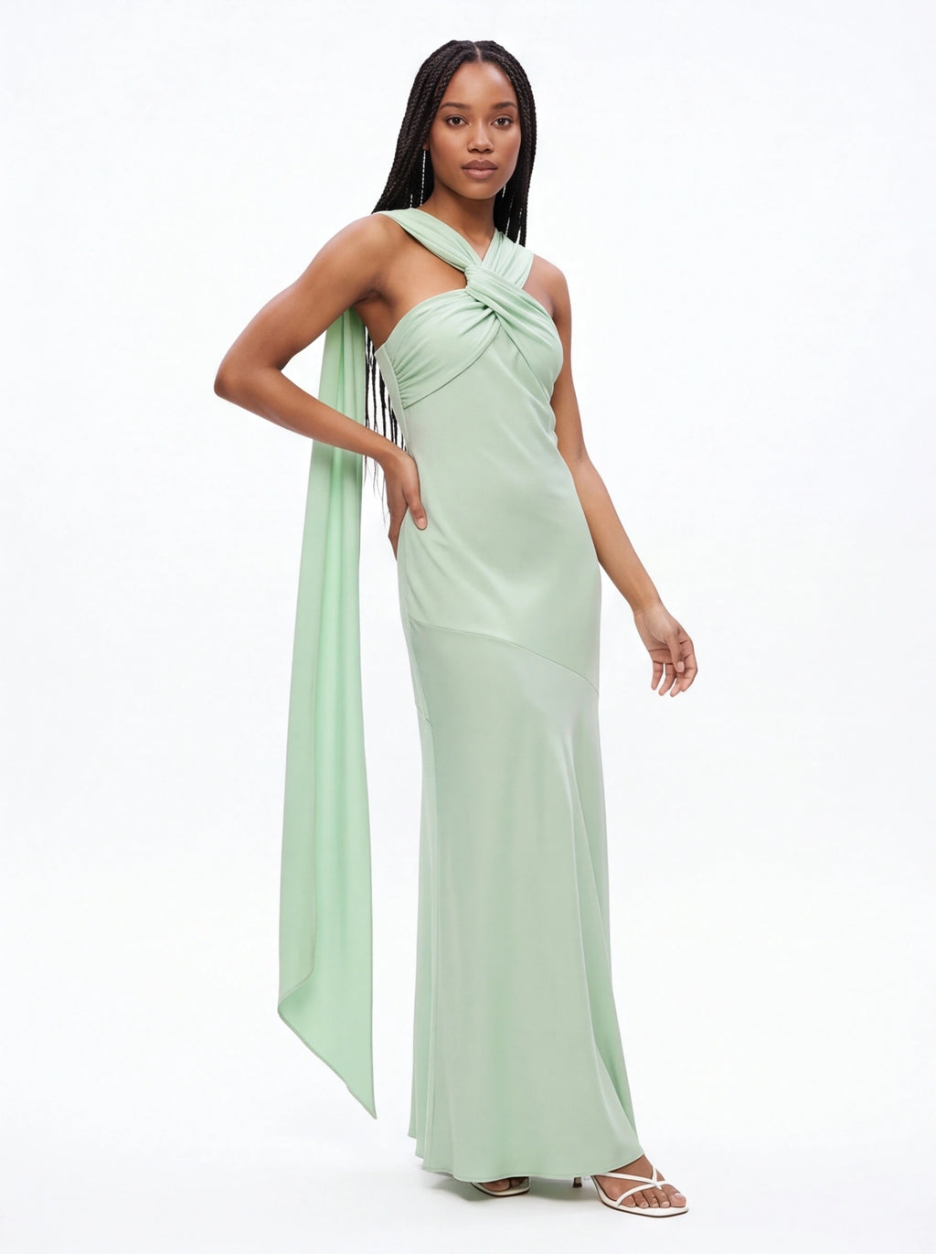 Robe de Soirée Longue Bustier avec Rubans Élégante