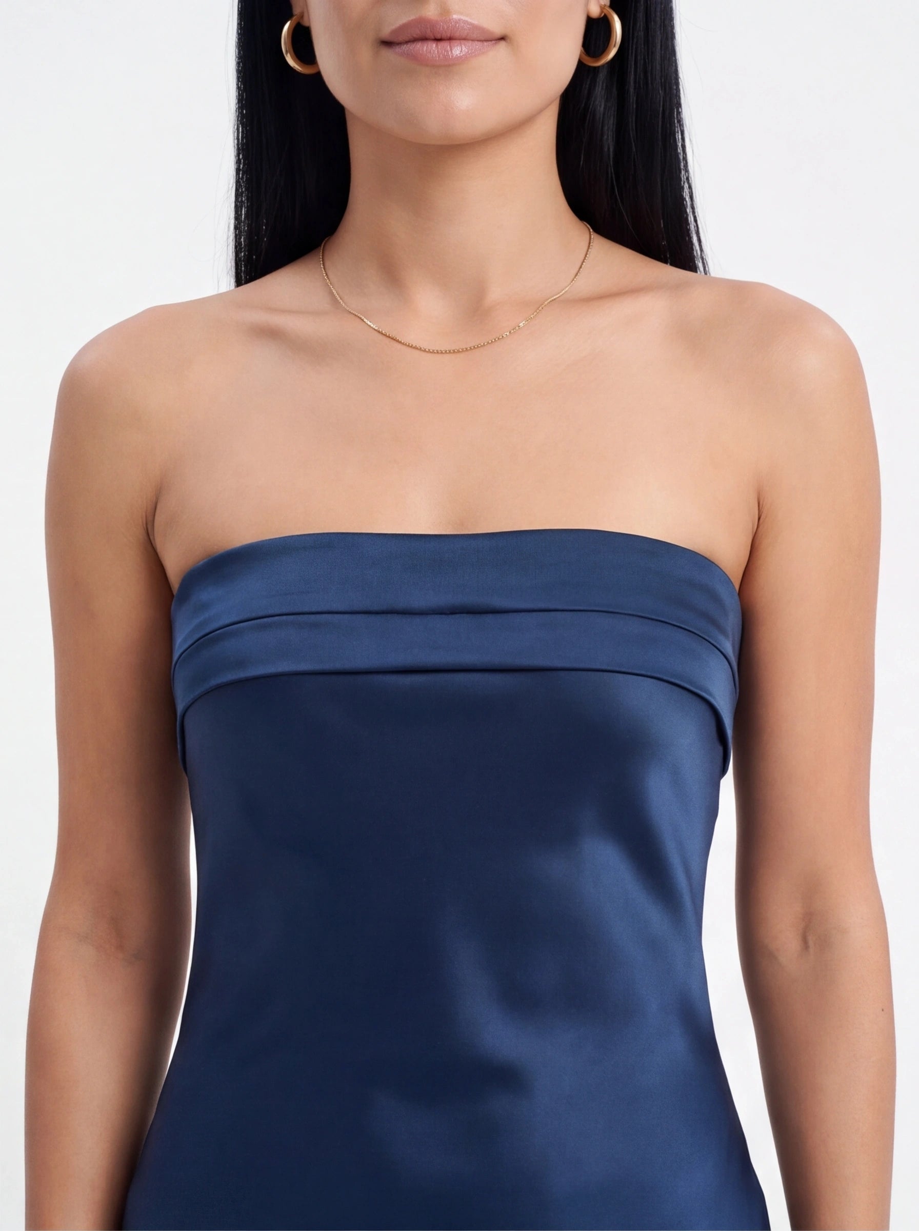Robe de Soirée Satin Bodycon Dos Nu Chic