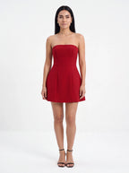 Robe de Soirée Bustier Taille Haute Élégante Femme