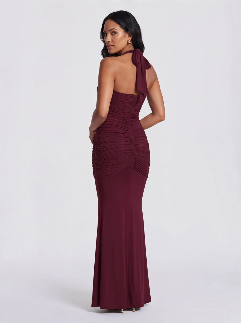 Robe de Soirée Bodycon Col Licou Dos Nu Élégante