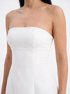Robe de Soirée Bustier Taille Haute Élégante Femme