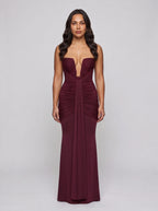 Robe de Soirée Bodycon Col Licou Dos Nu Élégante