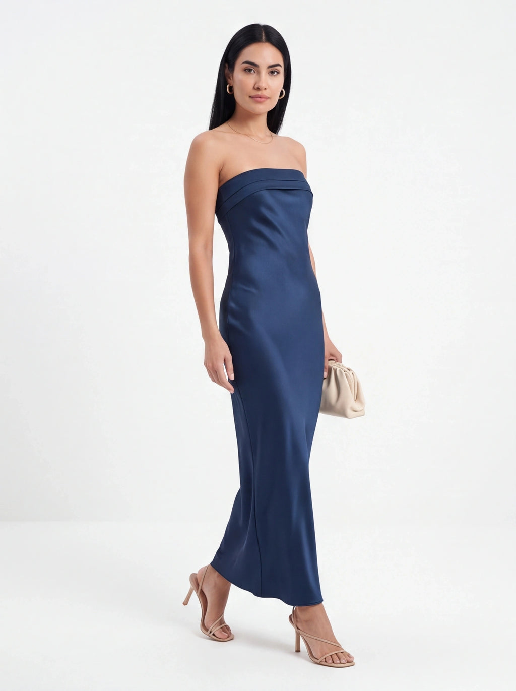 Robe de Soirée Satin Bodycon Dos Nu Chic