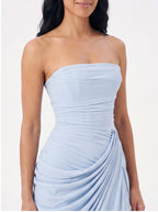 Robe de Soirée Longue Épaule Dénudée Dos Nu Élégante