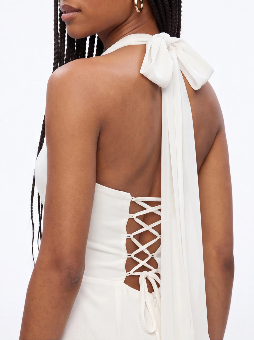 Robe de Soirée Col Licou Taille Cintrée Chic
