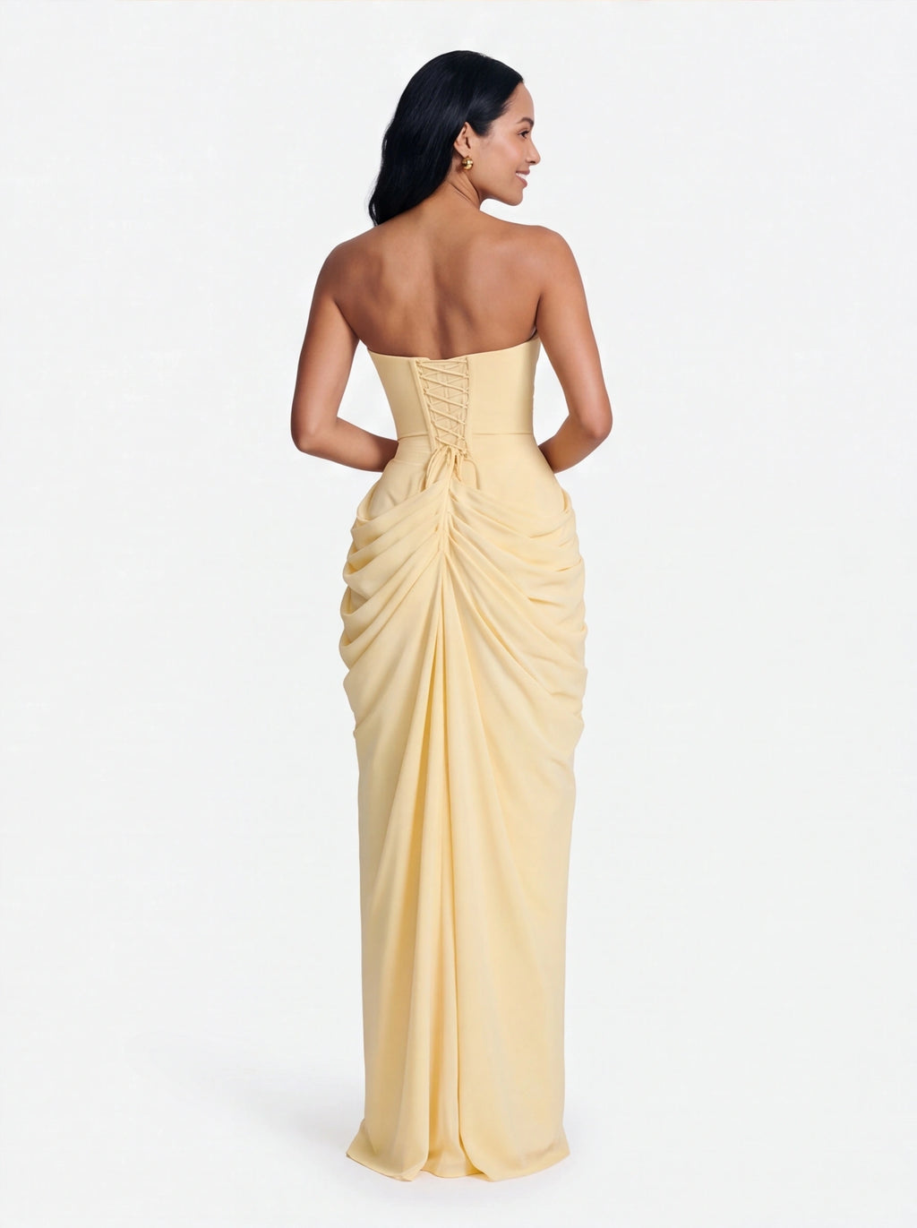 Robe de Soirée Longue Épaule Dénudée Dos Nu Élégante