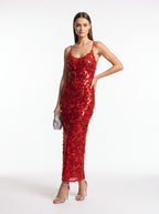Robe de Soirée Longue Pailletée Dos Nu Élégante