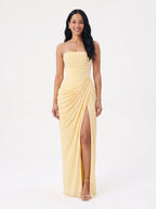 Robe de Soirée Longue Épaule Dénudée Dos Nu Élégante