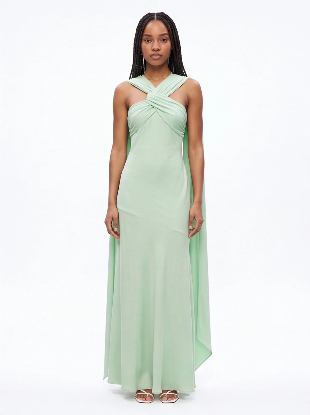 Robe de Soirée Longue Bustier avec Rubans Élégante
