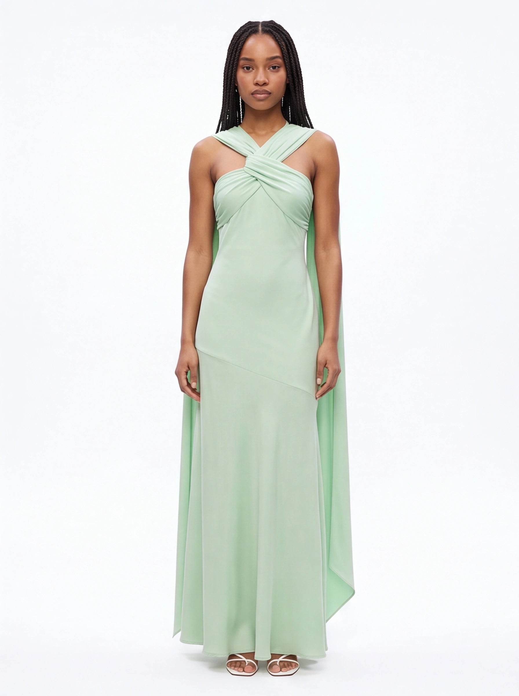 Robe de Soirée Longue Bustier avec Rubans Élégante