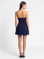 Robe de Soirée Bustier Taille Haute Élégante Femme