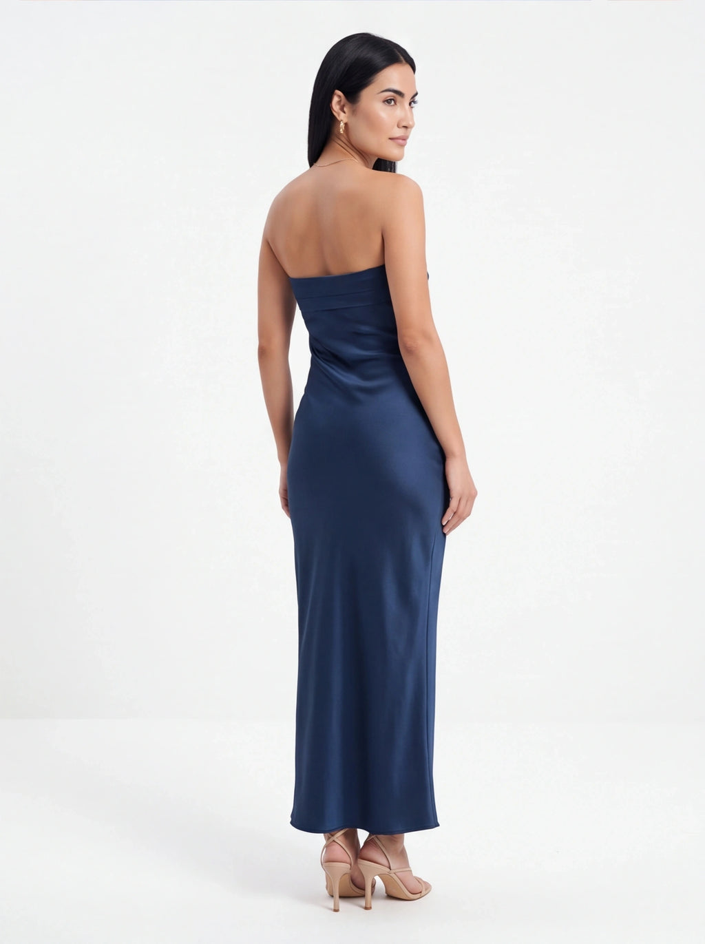 Robe de Soirée Satin Bodycon Dos Nu Chic