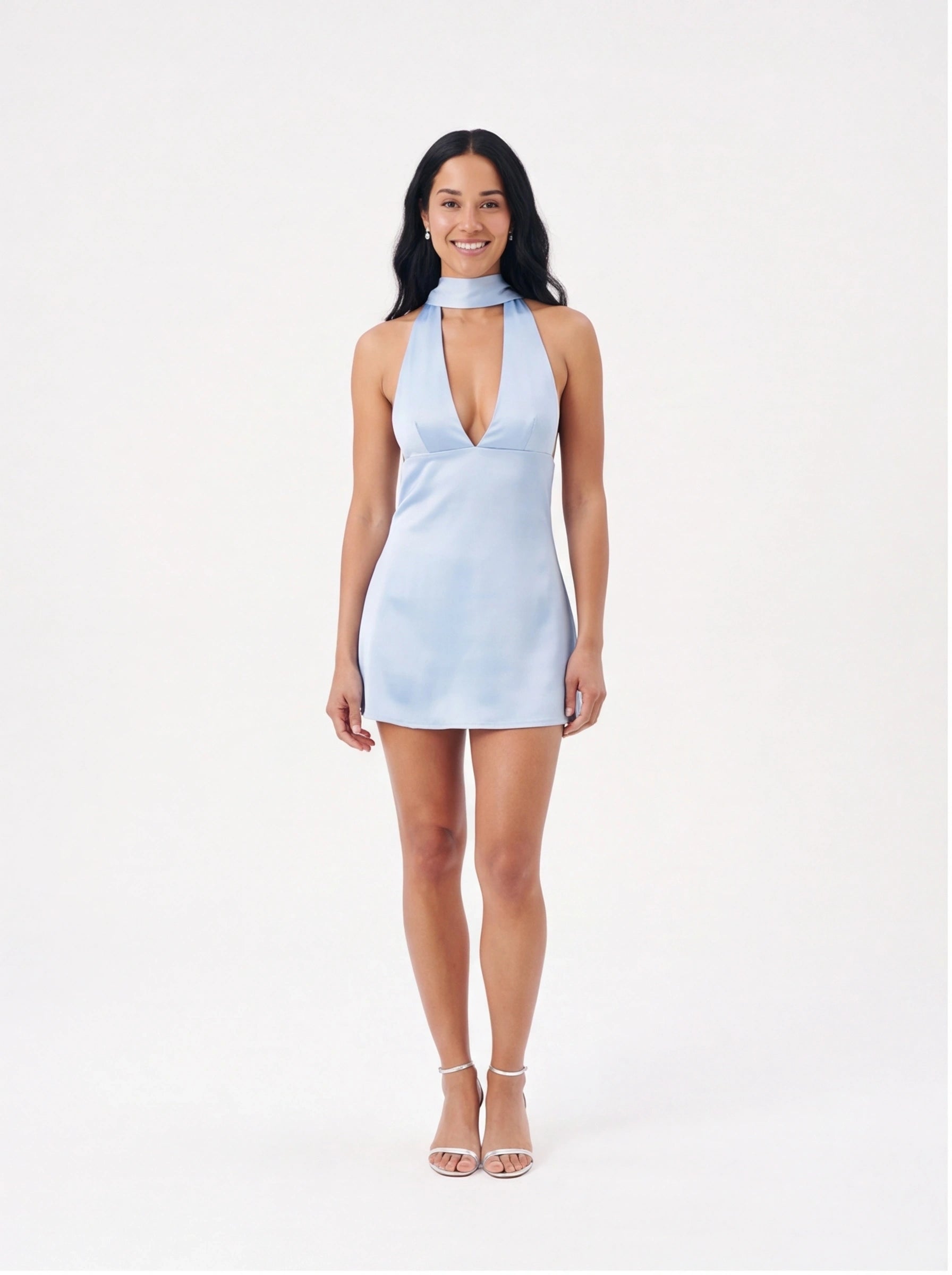 Mini Robe de Soirée Col V Dos Nu Chic