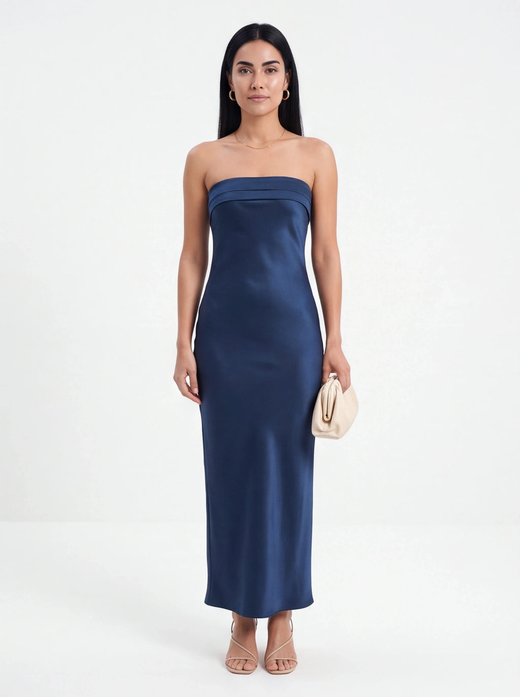 Robe de Soirée Satin Bodycon Dos Nu Chic