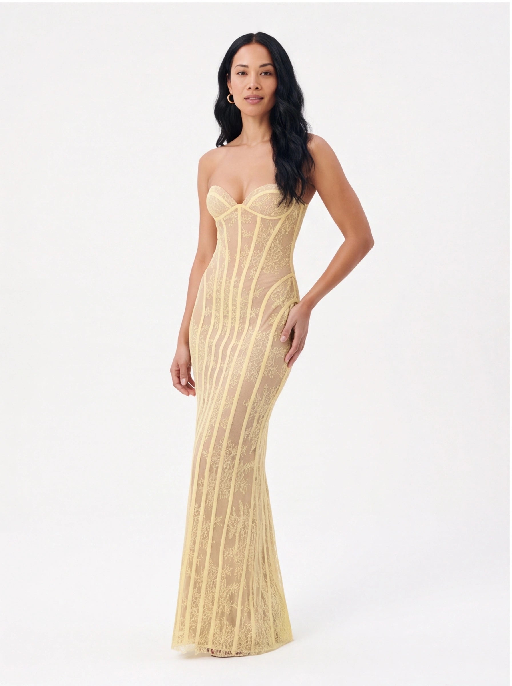 Robe de Soirée Dentelle Bodycon Élégante Femme