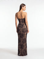 Robe de Soirée Dentelle Bodycon Élégante Femme