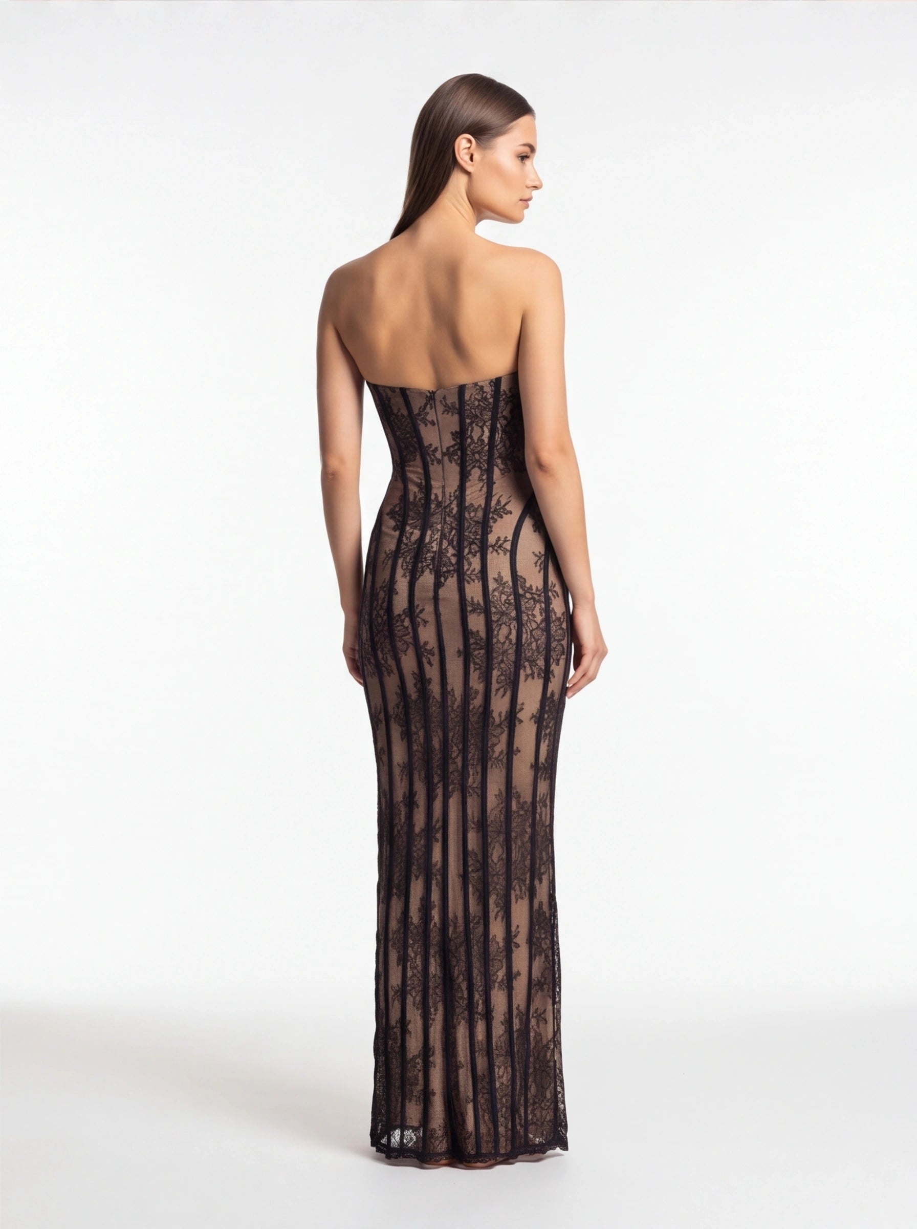 Robe de Soirée Dentelle Bodycon Élégante Femme