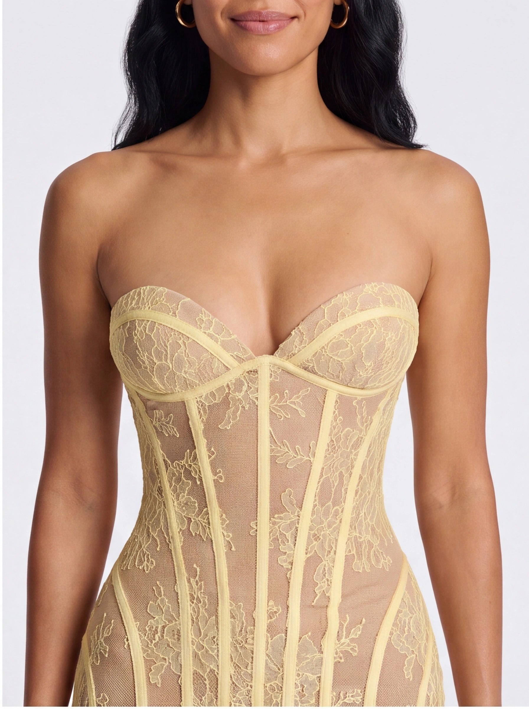 Robe de Soirée Dentelle Bodycon Élégante Femme