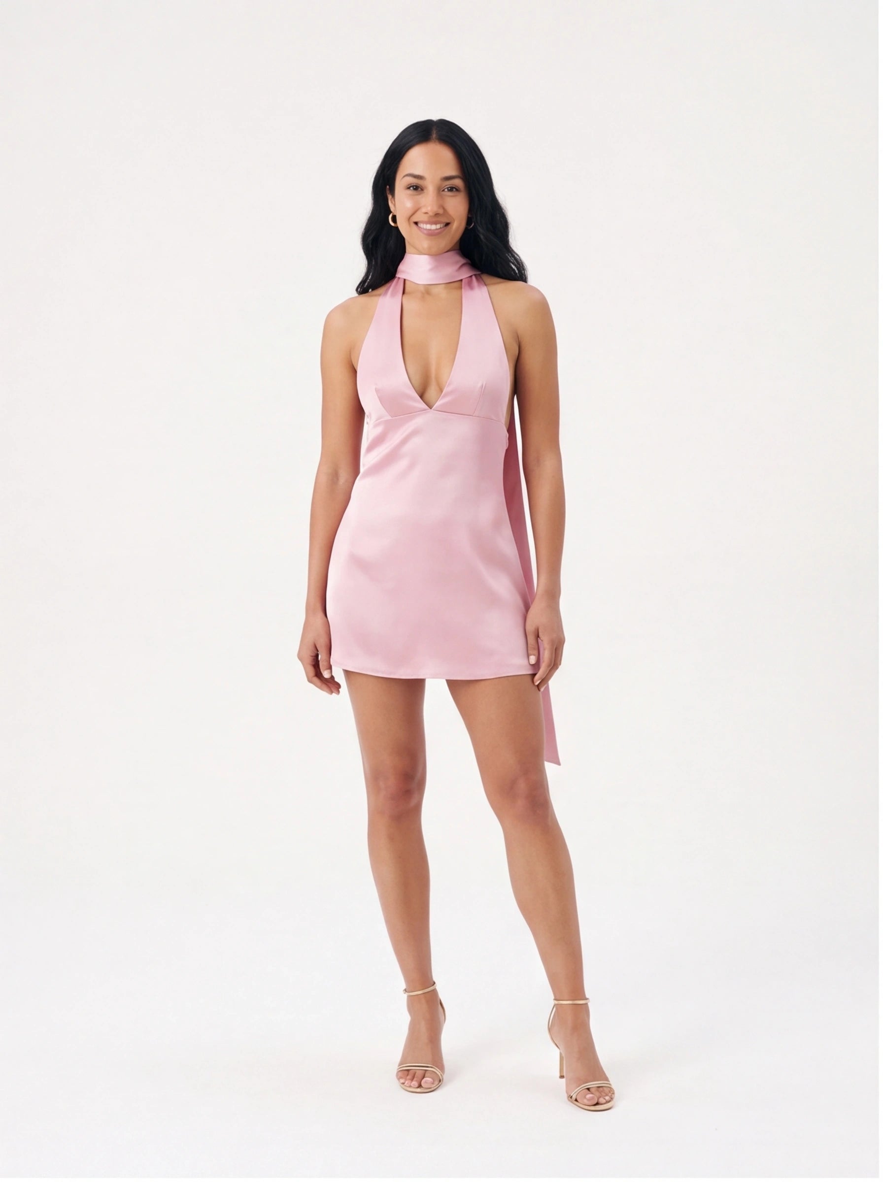 Mini Robe de Soirée Col V Dos Nu Chic